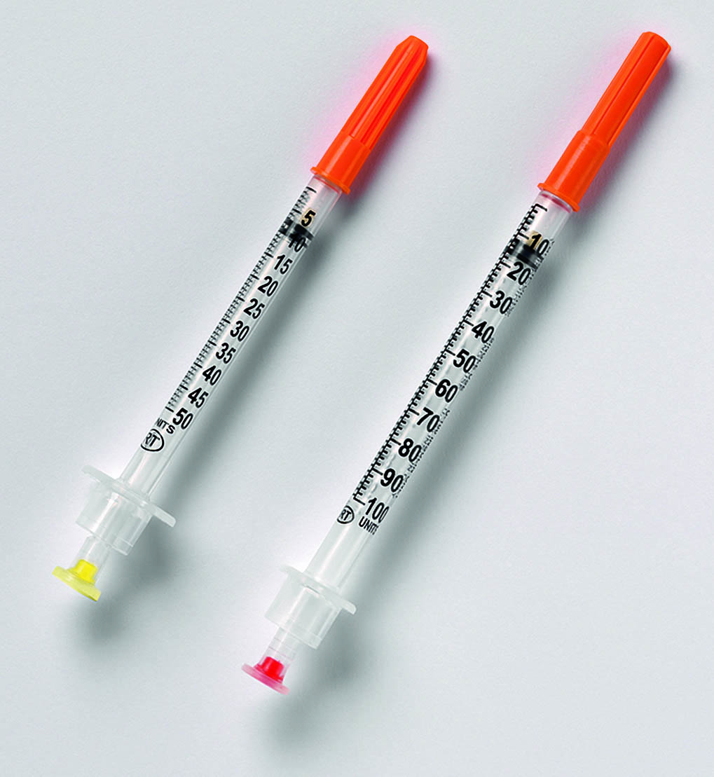 Seringue insuline 0.5ml avec aiguille sertie 30G ou 29G